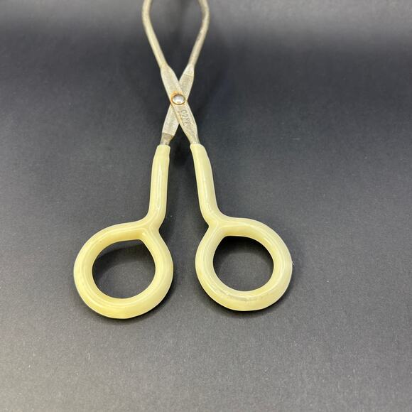 Vintage EKCO USA 10" Tongs White Rubber Handles - Picture 5 of 10